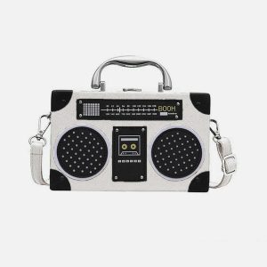 retro radio style crossbody bag   chic & unique accessory 5497