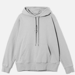 retro rhinestone logo hoodie edgy & vibrant streetwear 4515