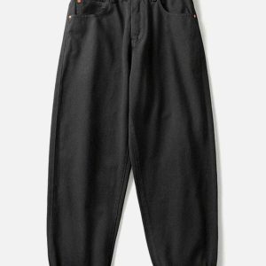 retro solid pants sleek design & urban appeal 7497