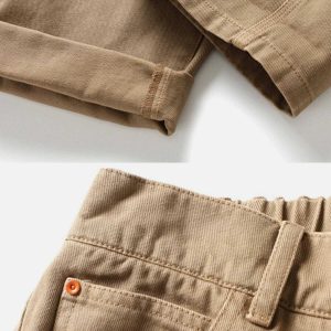 retro solid pants sleek design & urban appeal 7569