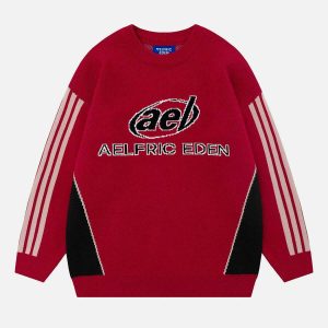 retro speedway sweater   chic racing aesthetic 3860