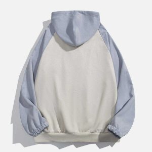 retro star patchwork hoodie edgy & vibrant streetwear 4644