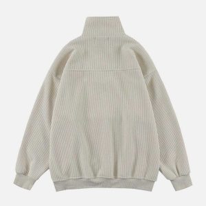 retro stitched sweatshirt   youthful & dynamic style 2104
