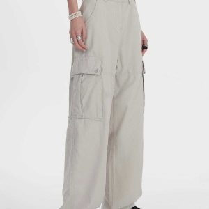 retro straight cargo pants edgy & vibrant streetwear 6989