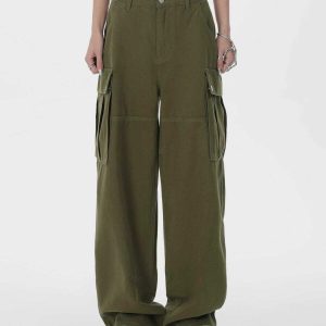 retro straight cargo pants edgy & vibrant streetwear 7051
