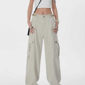retro straight cargo pants edgy & vibrant streetwear 7369