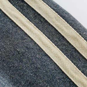 retro stripe denim racing jacket edgy & vibrant streetwear 3163