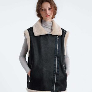 retro suede vest urban fashion essential 6944