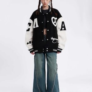 retro varsity jacket   edgy & vibrant streetwear 5608