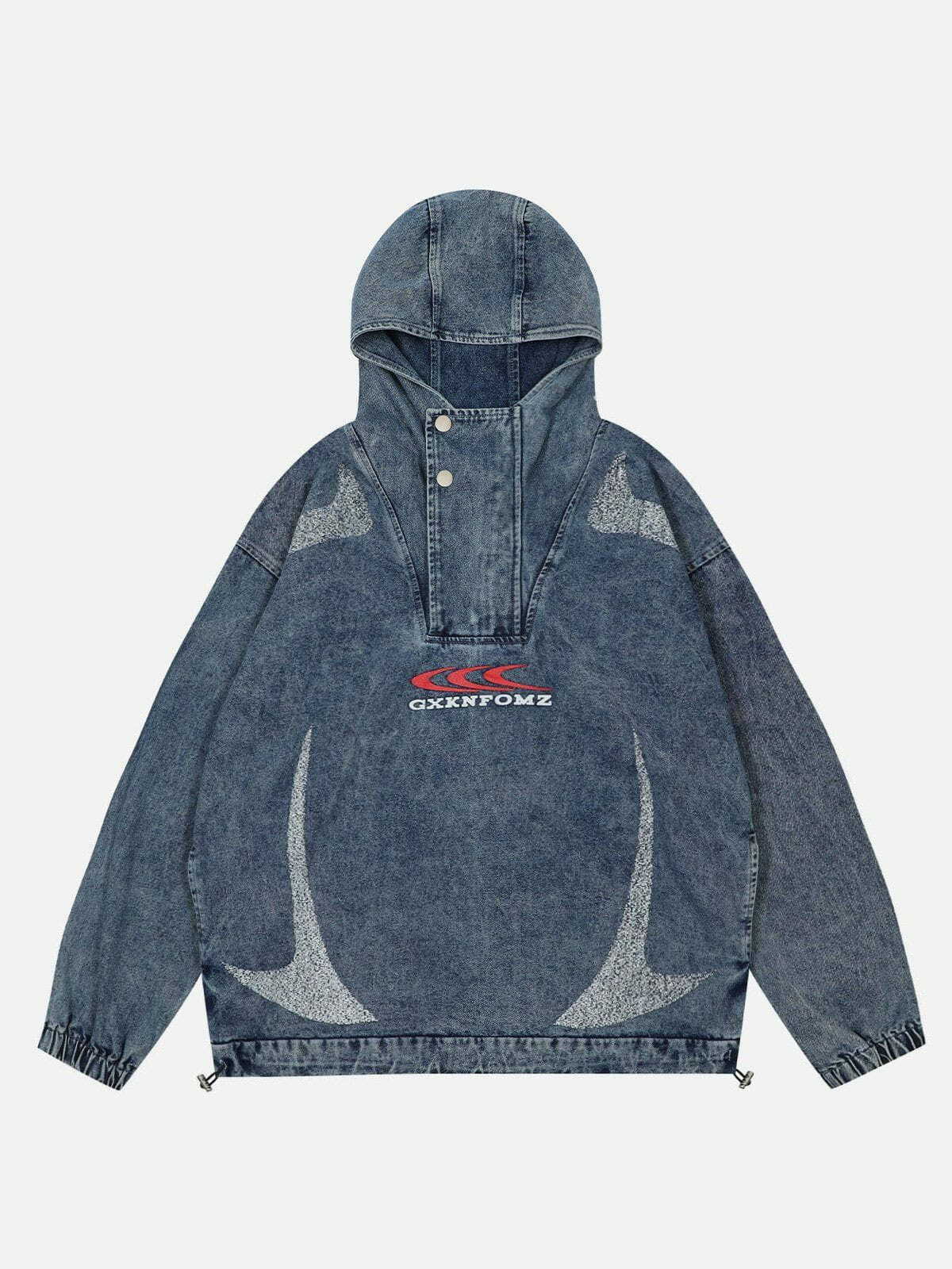 retro washed hoodie racing vibes urban chic 4944
