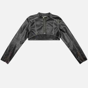 retro washed leather racing jacket edgy & iconic 2869