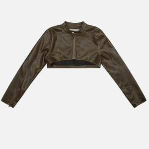 retro washed leather racing jacket edgy & iconic 6228