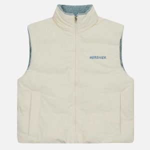 reversible puffer vest edgy & versatile outerwear 2674