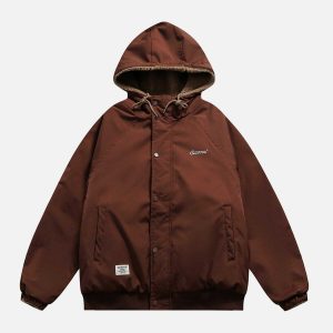 reversible sherpa hoodie   cozy & versatile urban wear 2647