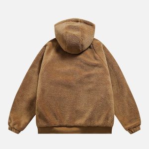 reversible sherpa hoodie   cozy & versatile urban wear 4325