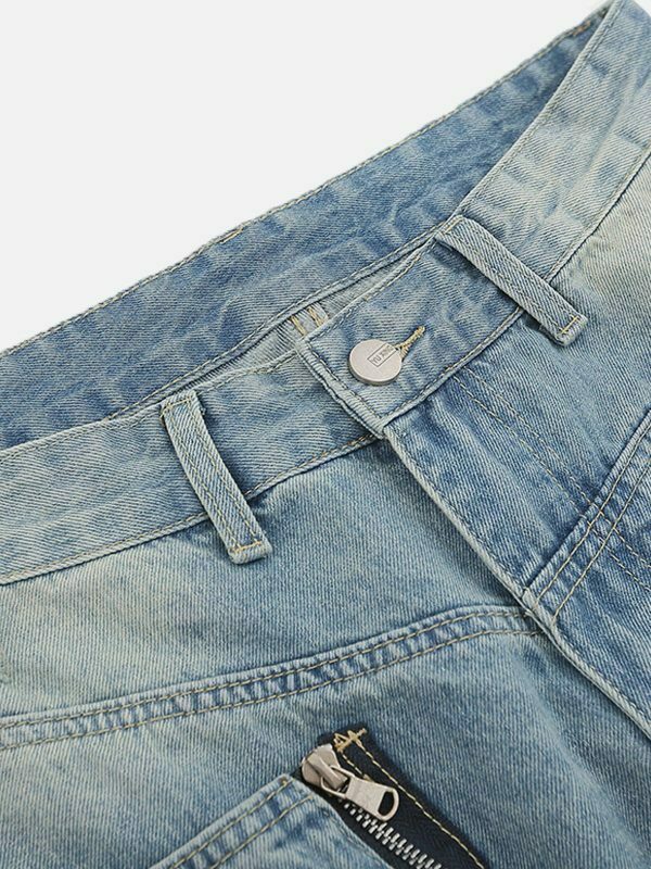 revolutionary 3d zip up pocket jeans 3689