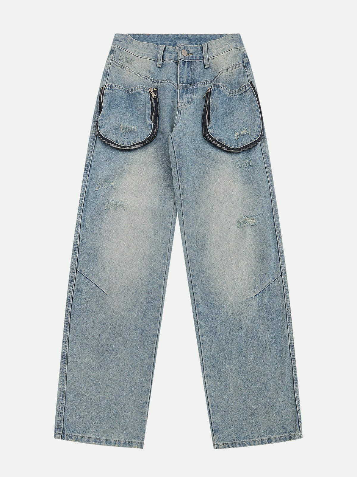 revolutionary 3d zip up pocket jeans 4001