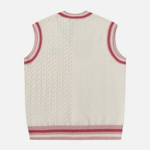 revolutionary asymmetrical texture sweater vest 8429
