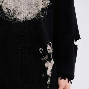 revolutionary broken design knit sweater 4973
