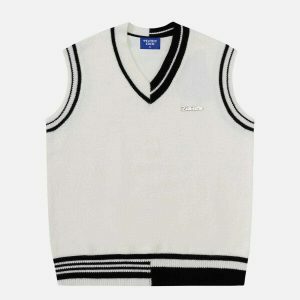 revolutionary color block sweater vest 7033