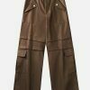 revolutionary faux leather cargo pants 7650