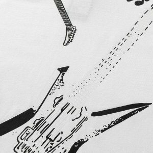 revolutionary guitar print tee edgy & vibrant streetwear 1345