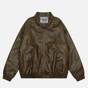 revolutionary multi pocket leather jacket 2665