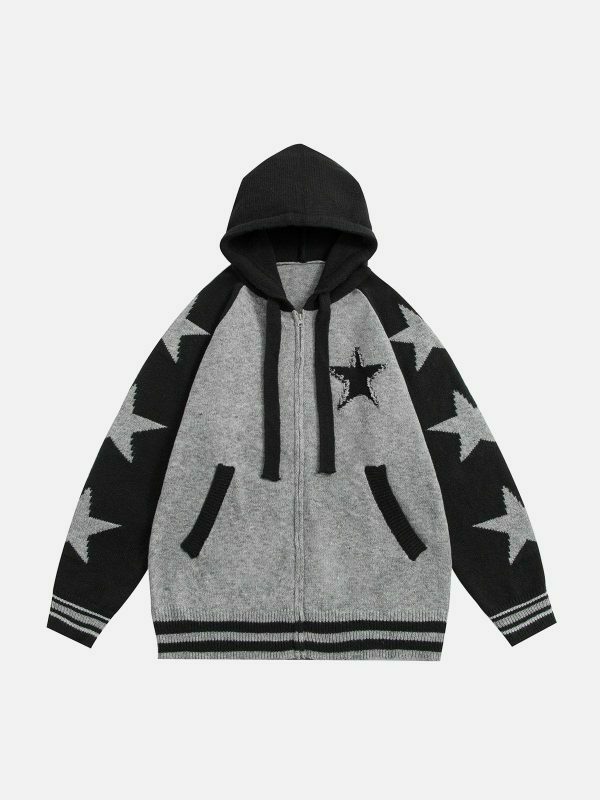 revolutionary patchwork pentagrams hoodie urban edge 4694