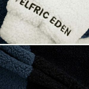 revolutionary patchwork sherpa coat vibrant & edgy 2816