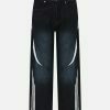 revolutionary patchwork stripe jeans edgy & sleek streetwear 2199