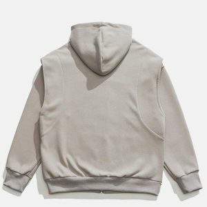 revolutionary patchwork zip up hoodie 5666