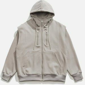 revolutionary patchwork zip up hoodie 5807