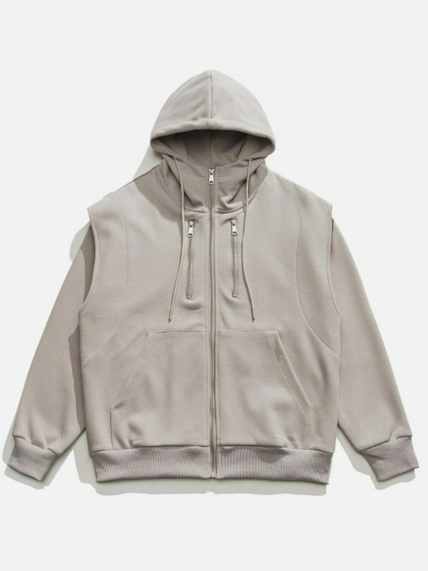 revolutionary patchwork zip up hoodie 5807