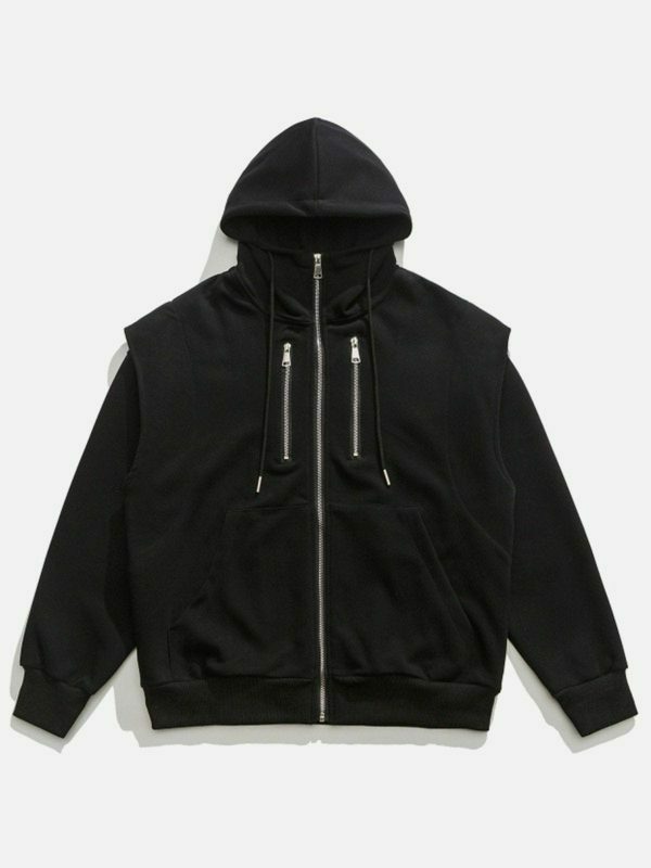 revolutionary patchwork zip up hoodie 5959