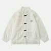 revolutionary sherpa coat with horn shape buttons 3409