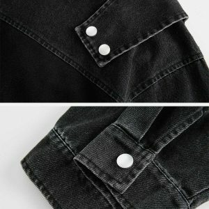 revolutionary solid button hoodie edgy & sleek streetwear 8875