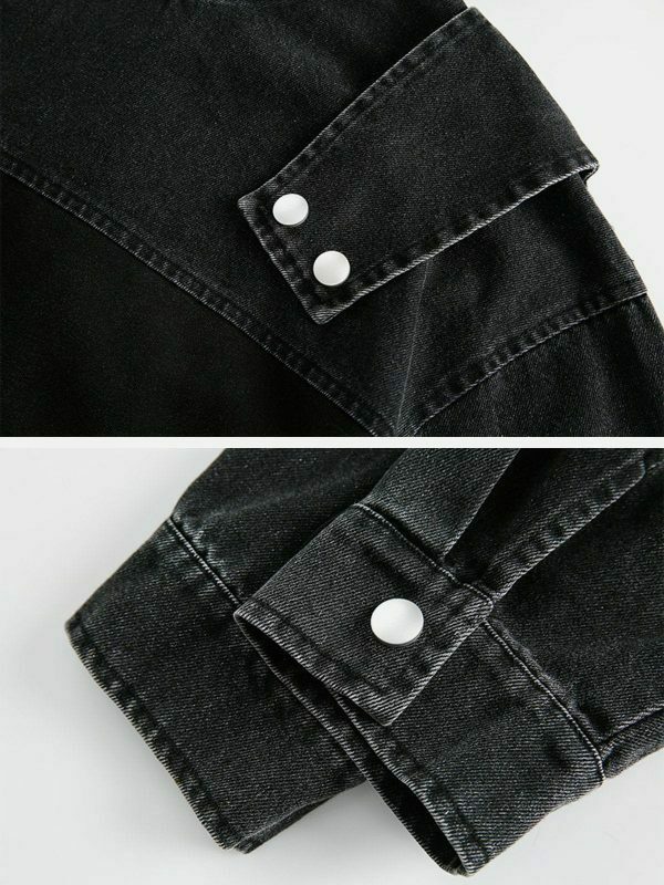 revolutionary solid button hoodie edgy & sleek streetwear 8875