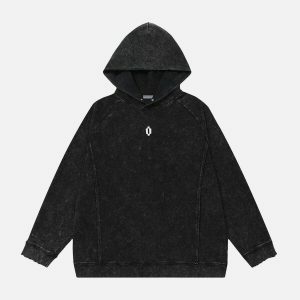 revolutionary solid washed hoodie urban streetwear 5475