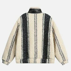 revolutionary stripe sherpa coat 4722