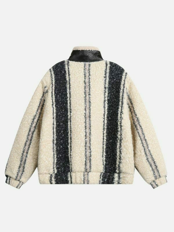 revolutionary stripe sherpa coat 4722