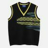 revolutionary tribal pattern sweater vest 7203