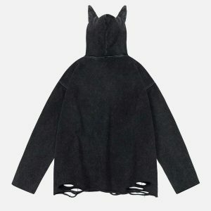 rhinestone embellished washed hoodie edgy & vibrant streetwear 3416