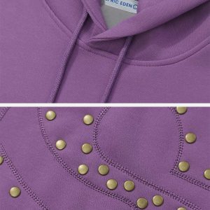 rivet embroidered hoodie edgy urban streetwear icon 2534
