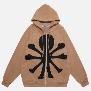 shadow design applique hoodie urban streetwear 5419