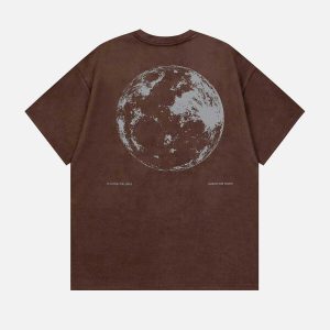 shadow moon tee with plastisol print youthful & dynamic 3973