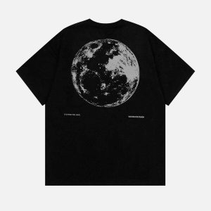 shadow moon tee with plastisol print youthful & dynamic 4583