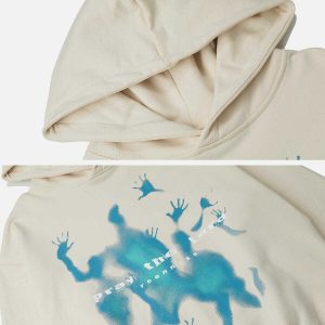 shadow print hoodie abstract design youthful edge 4199