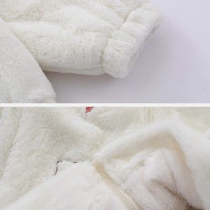 sherpa embroidered coat   winter's iconic warmth 3707