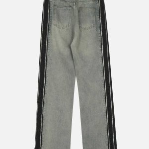 side zip up jeans   sleek & youthful streetwear essential 2121