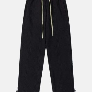 sleek drawstring pants minimalist & solid design 7013